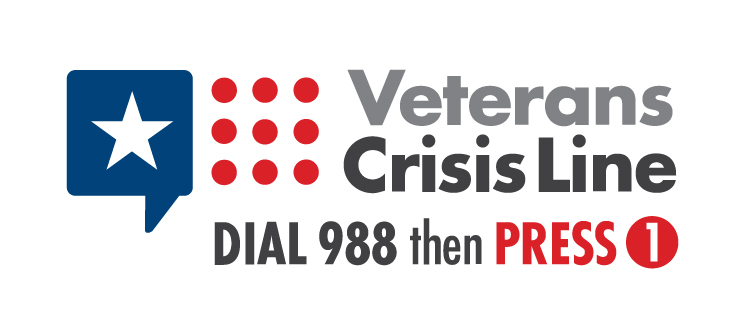 image of veterans crisis logo. To reach them, dial 988 and then press 1